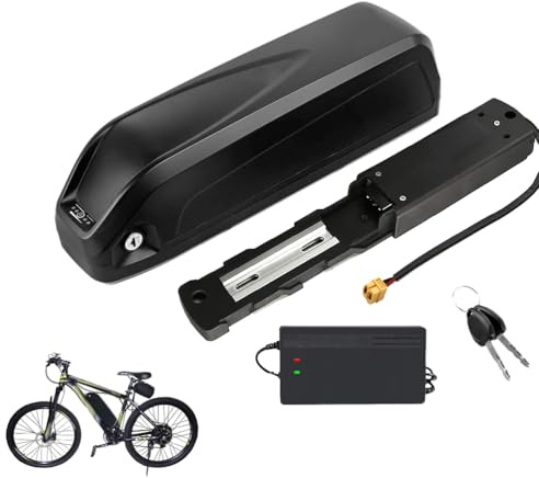 HJGHY 5 Pin,24V 10Ah, Batería de Litio de Iones de Litio para Bicicleta eléctrica (36 V, 24 V, 52 V, 48 V, 10 Ah, 13 Ah, 15 Ah, 17,5 Ah, 20 Ah) para Montaje en Tubo Diagonal.