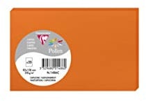 Clairefontaine 1486C Packung (mit 25 Karten Pollen, 82 x 128mm) 210g, Kapuzinerrot