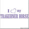 cartattoo4you® AI-01987 | I Love (als Herz) My TRAKEHNER Horse | Autoaufkleber Aufkleber Farbe Lavendel, glänzend 20 x 7 cm, waschstrassenfest, Motiv Copyright by dh-Folien