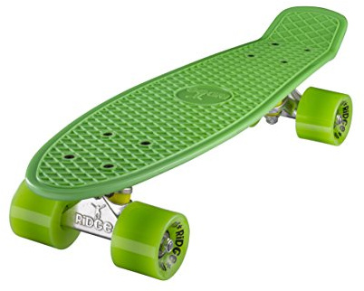 Ridge Skateboard 55 cm Mini Cruiser Retro Stil In M Rollen Komplett U Fertig Montiert Grün