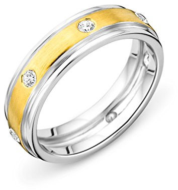 Miore Damen 925 Sterling Silber Hochzeitsring mit Zirkonia