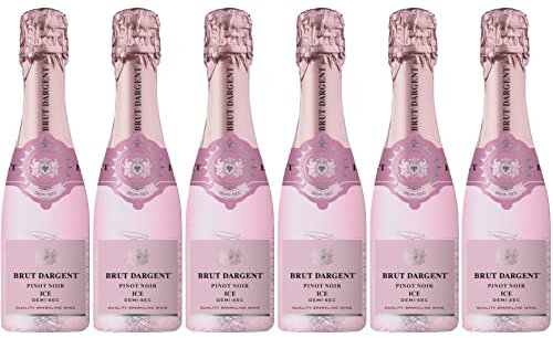 Brut Dargent Ice Pinot Noir - Vin effervescent Rosé Demi-Sec (6 x 0,20 L)