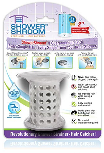 ShowerShroom Die revolutionäre 5cm Duschkabine Abflussschutz / Haarfänger - Grau