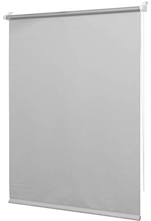 Ventanara® Verdunkelungsrollo ohne Bohren Klemmfix Thermorollo Hellgrau inklusive Klemmträgern 90 x 150 cm