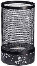 ASA TERRAZZO/219 Windlicht/Terrazzo, Schwarz, 20 cm Höhe / 12 cm Durchmesser