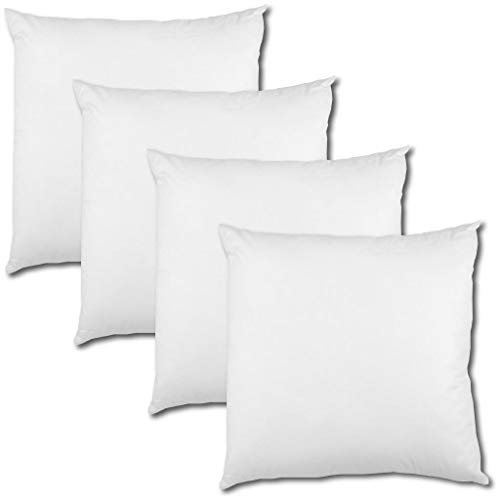 Bestlivings 4er Set Polyester Vlies Füllkissen 45x45cm weiß, bei 30° waschbar, viele Größen