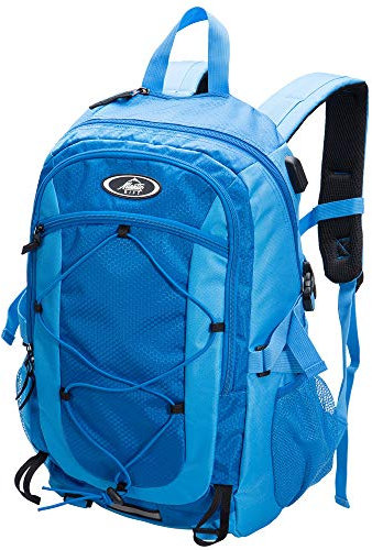 Monzana Rucksack 35L 700g leicht reißfest 100% wasserdichte Hülle USB-Port Outdoor Trekking Daypack Freizeitrucksack Wanderrucksack Reiserucksack