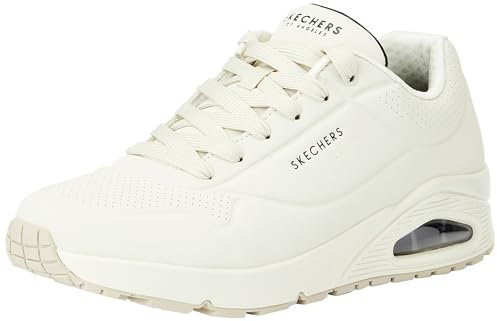 Skechers Herren UNO Stand ON AIR Sneaker, Off White Durabuck Mesh, 44 EU
