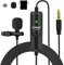 SYNCO Lavalier Lavalier Microphone, 8 Metres Omnidirectional Condenser Clip-on Microphone, 3.5 mm TRS/TRRS for Smartphone iPhone Android Huawei Samsung, PC Laptop, Camera DSLR Camcorder Lav-S8