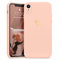 Wirvyuer Compatible with iPhone Xr Phone Cases for Girls Women Silky Soft Protective Shockproof Silicone Cases with Cute Gold Heart Pattern Design Pink Cover