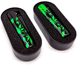 Clipper Leaves Metall Set Feuerzeug 2 Stück mit Metall Case NEU