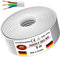MAS Premium Von 5 bis 100m Kunststoffschlauchleitung H05VV-F 2, 3 oder 5 x0,75; x1; x1,5 oder x2,5 und 4G0,75 Flexible Leitung Kabel Leitung Gerätekabel (H05VV-F 3G1 WS, 5m)