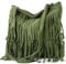 modamoda de T125 Damen Leder Wildleder Schultertasche Umhängetasche handmade in Italy, Farbe:Olivgrün