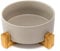 SPUNKYJUNKY Gamelle en céramique avec Support en Bambou pour Chat et Chien (1800ml, Gris)