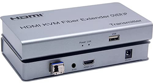 HDMI KVM auf IP Glasfaser-Verlängerung HDMI KVM auf IP Glasfaser-Switch Verlängerung 20 km auf IP Glasfaserkabel LC SC USB 2.0 KVM Sharing Tastatur Maus Switch für PS4 Monitor (TX+RX)