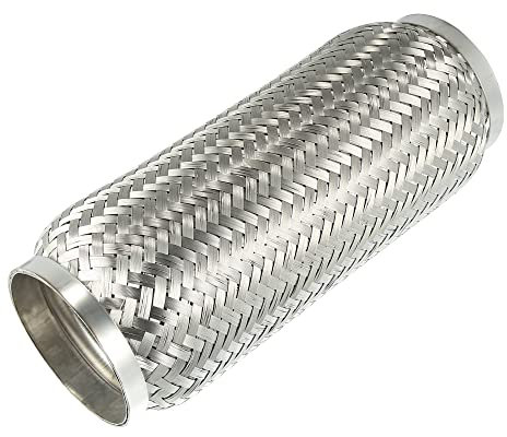 X AUTOHAUX Auto Auspuff Flexibles Rohr Universal aus Edelstahl 90mm 90 mm x 300 mm