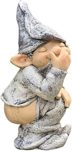 Geschenkehöhle Gartenzwerg Lustige Figur mit Po für außen Gartendeko Zwerg mit nacktem Popo Dekoration für den Garten Gartenskulptur Outdoor Statue
