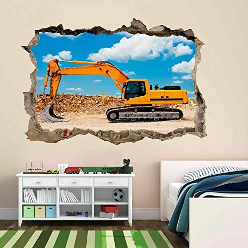 Wandtattoos Wandkunst Aufkleber Wandbild Bagger Baumaschinen Maschine Wandkunst Aufkleber Wandtattoo Poster Bf5