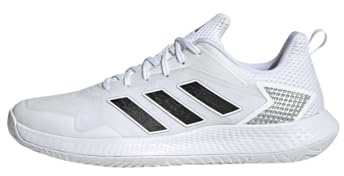 Adidas Herren Defiant Speed Tennis Shoes, Cloud White/Core Black/Matte Silver, 43 1/3 EU