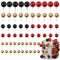 LARDUX 60 PCS Tortendeko Kugel - Backen Kuchen Dekorationen DIY Mini Ballon Cupcake Einsatz für Weihnachten Geburtstag Party Baby Dusche Hochzeit - Rot Schwarz Gold