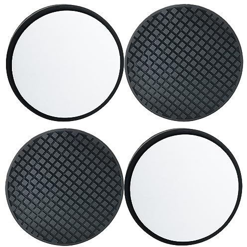 MEETOOT Lot de 4 dessous de verre en caoutchouc de 6,3 cm pour pieds de meubles, canapés, lits, pieds de chaise de piano pour empêcher les butées de glisser