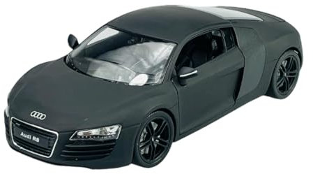 Welly Audi R8 Matt Schwarz Coupe Ab 2006 1/24 Metall Modell Auto Die Cast Neu im Kasten
