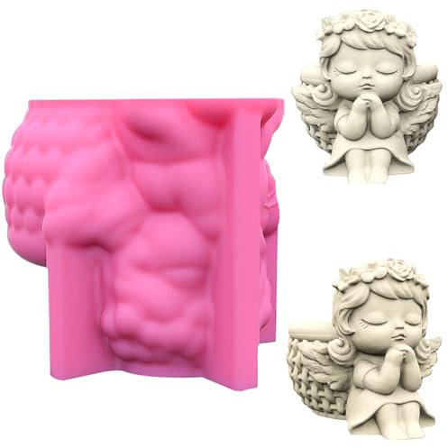 QUVBKZ Vaso Fiori Stampo in Cemento, Vaso di Fiori Stampo Epossidico, Stampo per Vasi da Fiori, Ampo per Cemento, Stampi in Silicone per Gesso