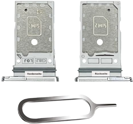 IS-TECK SIM-Kartenhalter Ersatz SIM-Tray Kompatibel mit Samsung Galaxy S21 FE 5G Dual inklusive SIM-Nadel SIM-Kartensteckplatz (Weiß)