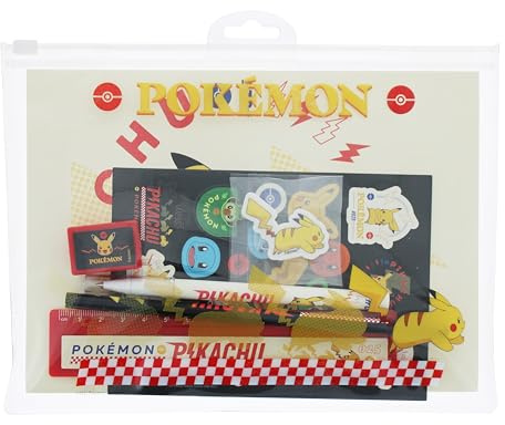 Blueprint Collections Ensemble de papeterie Pokémon | Fournitures de rentrée scolaire | Trousse à crayons et accessoires d'écriture | Cadeaux Pikachu