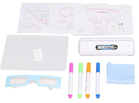 Tapis de Dessin Magique 3D, Tableau de Peinture Graffiti, Lavable, Pratique et Portable pour les Enfants (Style 3)