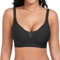 Jiuday BH Damen ohne Bügel Große Brüste Starker Halt Push Up BH ohne Buegel Seamless Bequem Klassische Soft Nahtloser Bügelloser T Shirt Bra Gepolstert Mesh Bralette (Schwarz,XL)