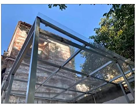 Polycarbonat-Dachplatte, 2mm/3mm Wasserdicht Tageslichtplatte Kunststoffrolle Regen-Schnee-Schutz Für Pergola Gewächshaus Sonnenschein Zimmer, Leicht Zu Schneiden - Terrassenzaun ( Farbe : 2mm , Größe