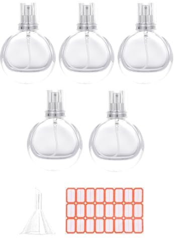 Loufy 5 piezas frascos pulverizadores de 25 ml pequeños frascos de perfume atomizador cosmético frasco pulverizador de vidrio para viajes