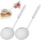 LATRAT 2 Espumaderas, Paleta de Espuma de Acero Inoxidable, Colador de Cocina Fino, Juego de Filtros de Cuchara Grande para Grasa, Espuma, Residuos y Frutas, Aceite y Sopa