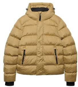 Superdry Herren Sport-Steppjacke aus Mikrofaser mit Kapuze