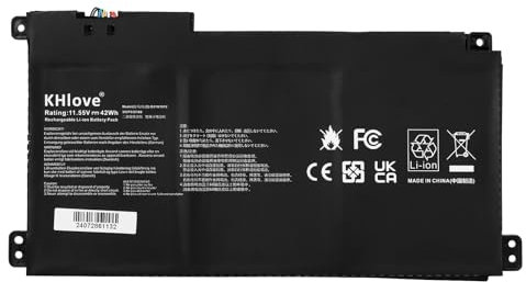 KHlove 42Wh B31N1912 C31N1912 Laptop Batterie pour ASUS Vivobook 14 E410MA L410MA E410KA E510KA E510MA R429MA EK018TS L410MA L510MA L410MA-BV058TS E510KA-EJ0 0B200-03680000 0B200-03680200 Battery