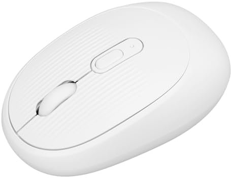 Kabellose Maus, 2,4 G, Ergonomische Optische Maus mit USB-Empfänger, 800 1600 2400 3 Einstellbare DPI, Computermaus für Laptop, PC, Chromebook (White)
