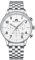 MEGALITH Armbanduhr Chronographen Uhren Herren: Silber Edelstahl Quarzuhr Analog - Wasserdicht Männer Uhren