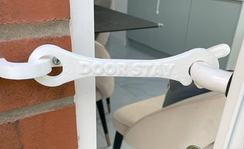 BI Fold Door Stay/Hook & Eye Latch Style Holder/Restraint White