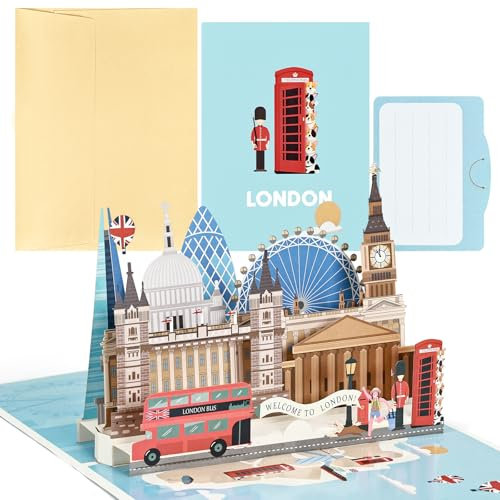 joyoldelf Tarjeta De Regalo 3D De Londres, Tarjeta De Regalo Para Viaje A Inglaterra O Luna De Miel, Tarjeta De CupóN, CupóN De Viaje Para CumpleañOs, Tarjeta De Regalo De Londres Para Vacaciones