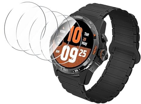 Aiziki Protector de pantalla de vidrio templado para reloj inteligente Ticwatch Atlas/Ticwatch Pro 5 Enduro/TicWatch Pro 5/TicWatch Pro 3/TicWatch Pro 3 Ultra GPS Smartwatch Protector de pantalla de