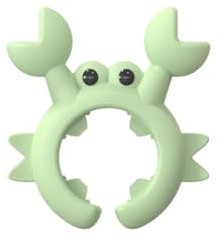 Wall Shelves Crab Utensil Holder Crab Spatula Holder Shaped Spatula Rack Spoon For Pot Silicone Multifunctional Scalding And Overflow Deep Wall (Light Green, 6. 00)