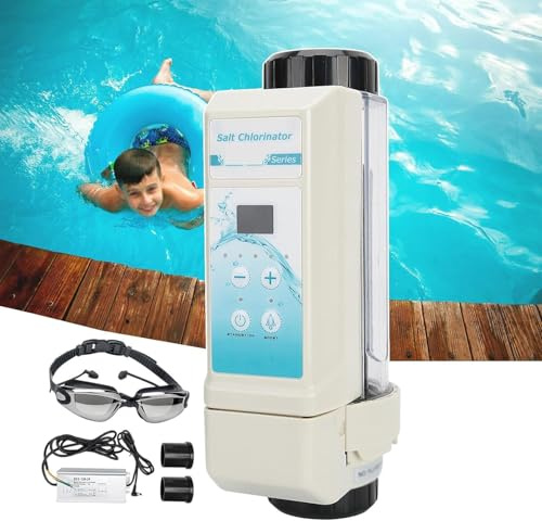 PxkVrin Machine De Chlore Au Sel De Piscine, Chlorateur Au Sel, SystèMe De Chloration, Wi-FI IntéGré Et TéLéCommande, pour Piscine d'eau SaléE. EC8