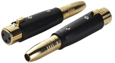 EBZFASO Cavo microfono schermato, Adattatore audio XLR a 3 pin femmina maschio a jack mono da 6,35/6,5 mm da 1/4(Female,1pcs)