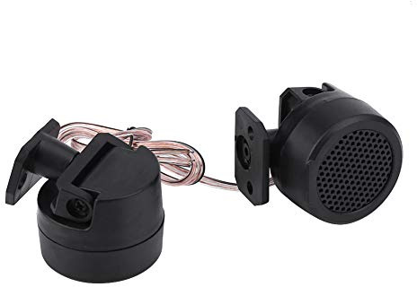 Domary 12V 500W Car Round Super Power Tweeter Speaker, Loud Sound for Car Audio Systems, Plastic, Black, 2 Pcs