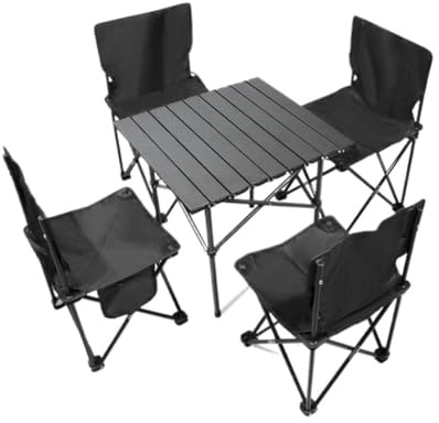 Klapptisch und Stühle für den Außenbereich, tragbar, leicht, für Picknick, Camping, Reisen, Freizeit