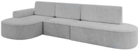 ALTDECOR Ecksofa mit Schlaffunktion L-Form MARI-L2-S 368X167X85 - Grau