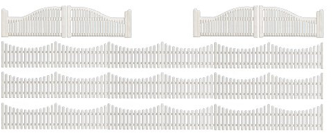 Busch Environnement - BUE6009 - Modélisme Ferroviaire - Clôture de Jardins
