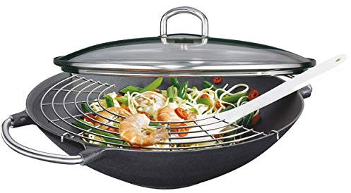 Küchenprofi Wok Set, Aluguss, 36 cm, 0410001036