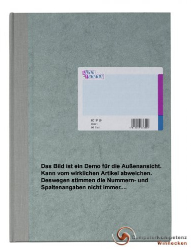 König und Ebhardt König & Ebhardt 8611633 Geschäftsbuch / Spalten,buch (A4 mit Kopfleiste, 13 Spalten, 32 Zeilen, 80g/m², 144 Blatt Fadenheftung mit Seitenzahl)